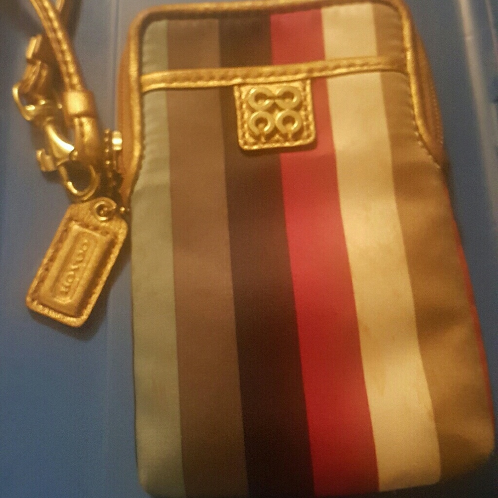 Coach cigarette & credit card holder wristlet